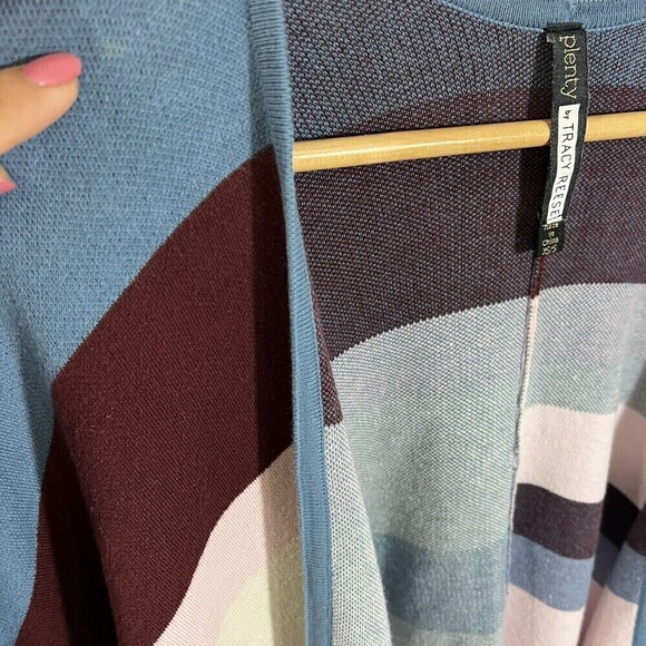 ANTHROPOLOGIE Plenty x Tracy Reese Geometric Poncho Sweater, Oversized Size XS/S - Picture 11 of 11